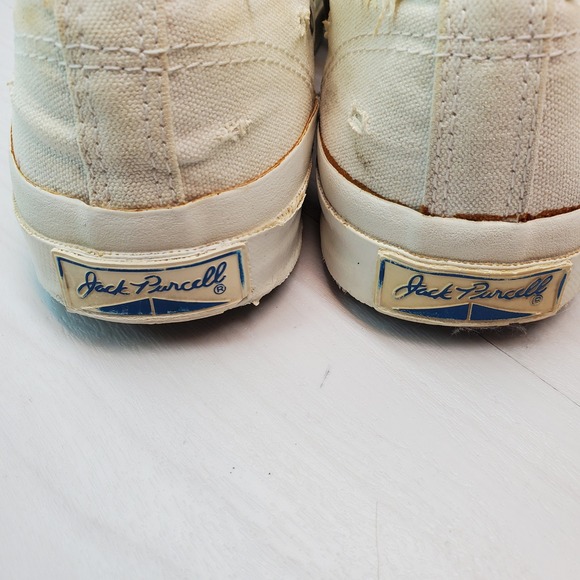 Converse Jack Purcell Low Top Canvas Sneakers Cream White Men's Size 7 US 6 UK - Picture 16 of 16